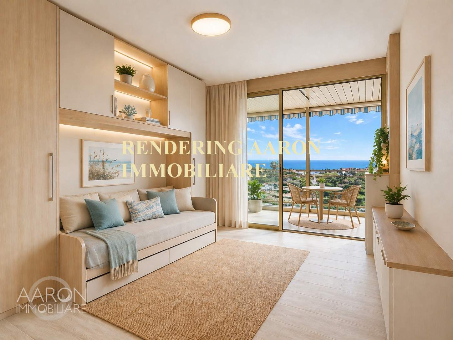 Vendita Monolocale a Sanremo con splendida vista mare, piscina e box auto.